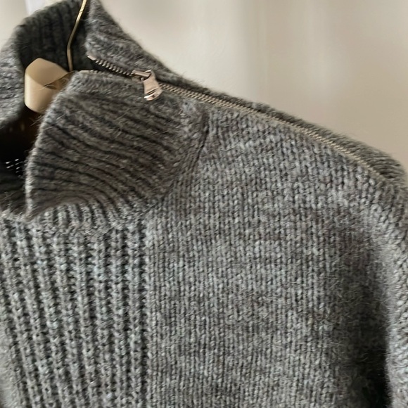 3.1 Phillip Lim alpaca wool blend zipped turtleneck oversized sweater, size XS - Picture 2 of 11